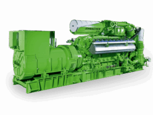 Front View of a Jenbacher J420 Gas Engine / branded V2